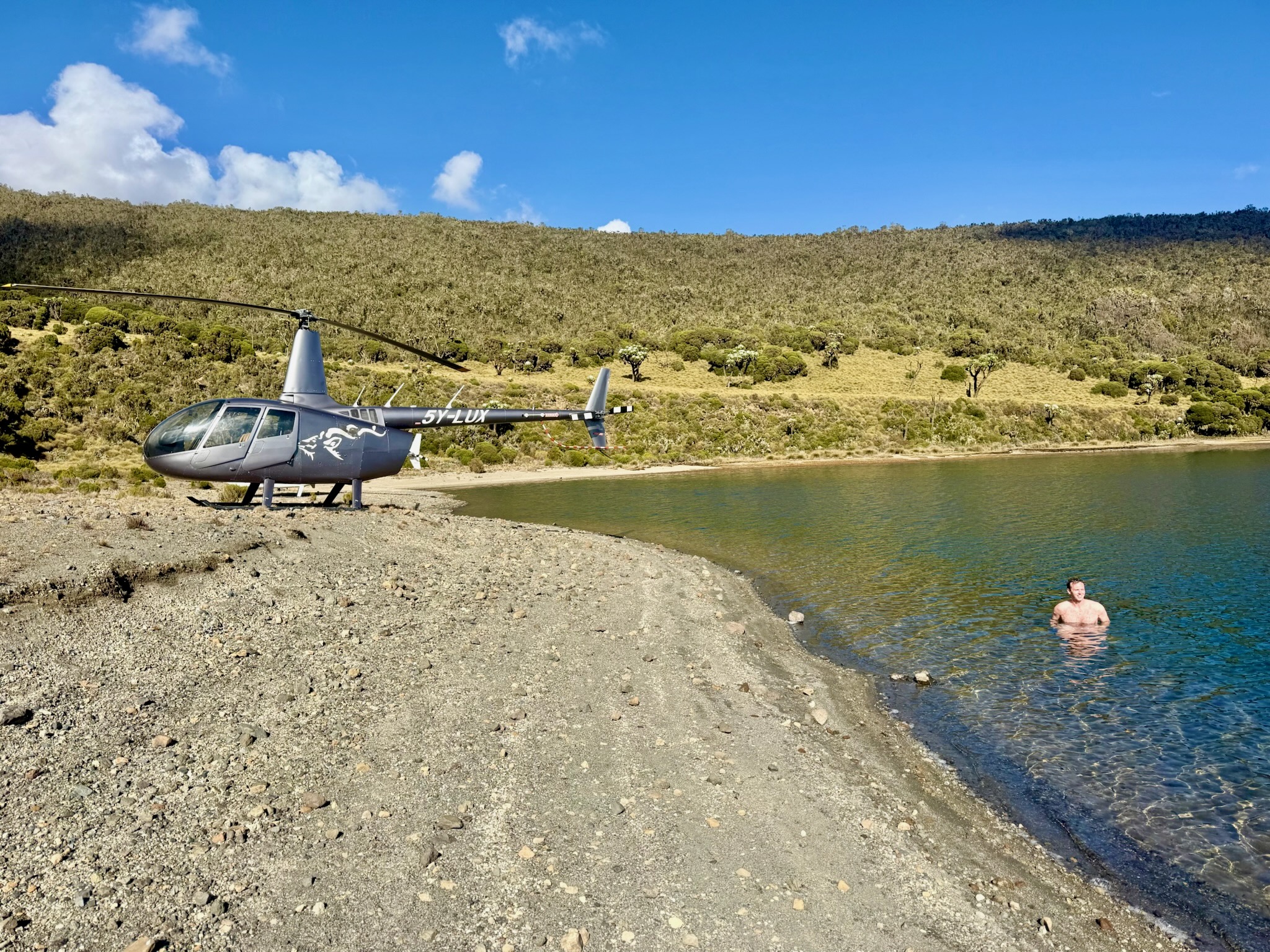 a brisk swim in lake alice