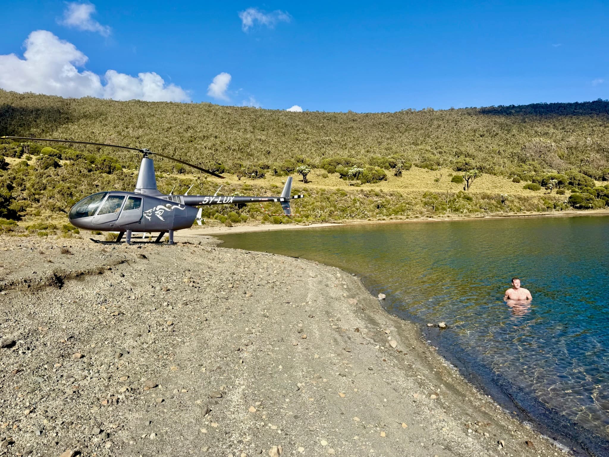 a brisk swim in lake alice